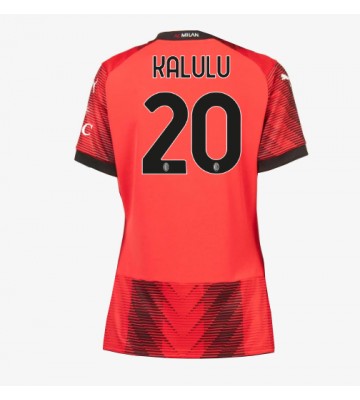 AC Milan Pierre Kalulu #20 Primera Equipación Mujer 2023-24 Manga Corta